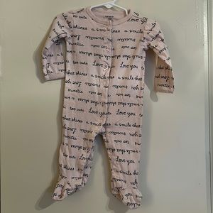 Carter's 9 mon. Pink, Long Sleeve, Footed Onsie, Button Down